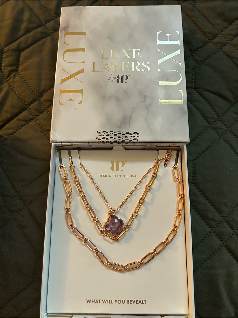 Bomb Party | Luxe Layers | Absolute Treasure | Rose Gold Necklace | NWT